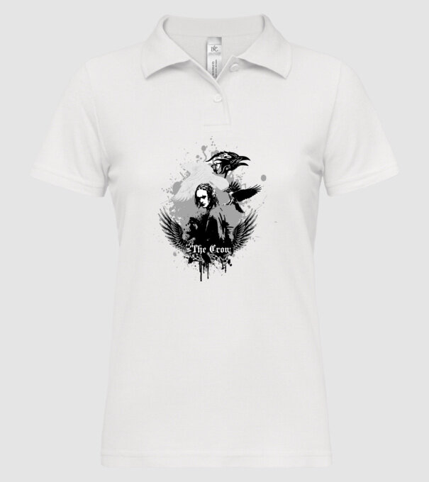 The Crow model alb pe tricou