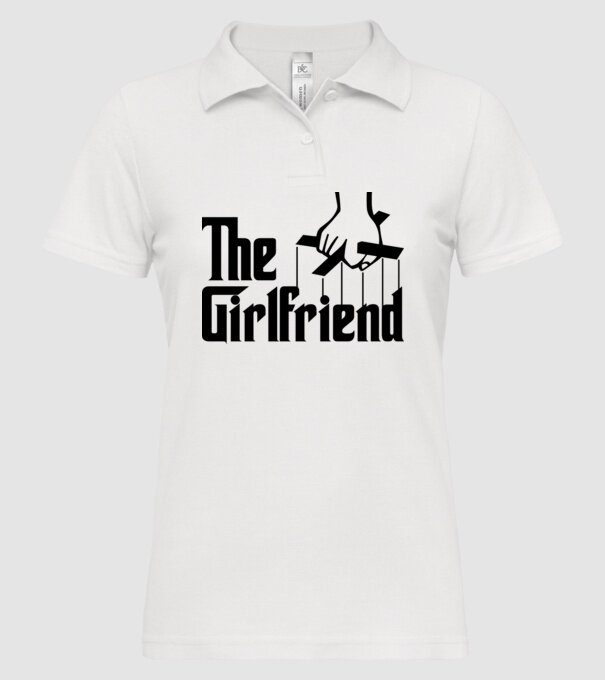 The girlfriend model alb pe tricou