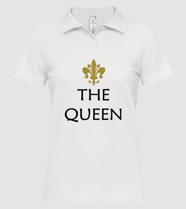 The Queen model alb pe tricou