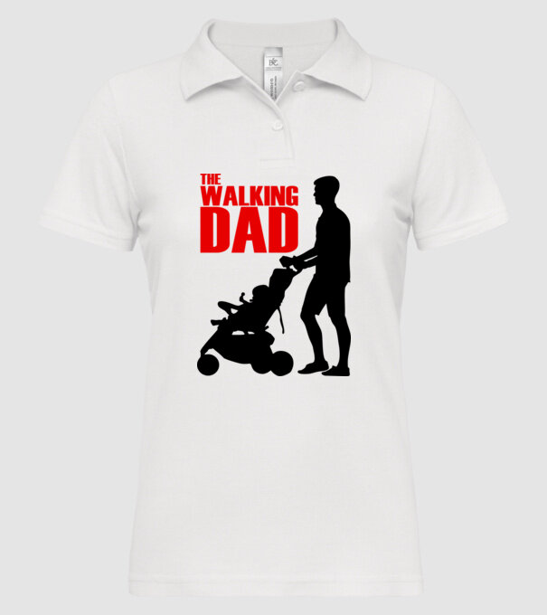 The Walking Dad model alb pe tricou