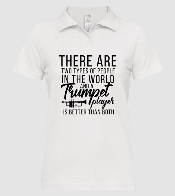 There are two types of people...trumpet model alb pe tricou