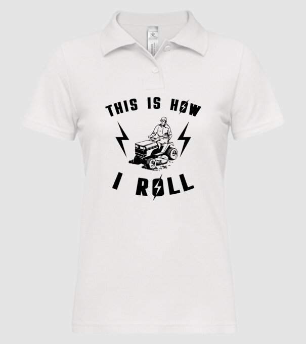 This is how i roll model alb pe tricou