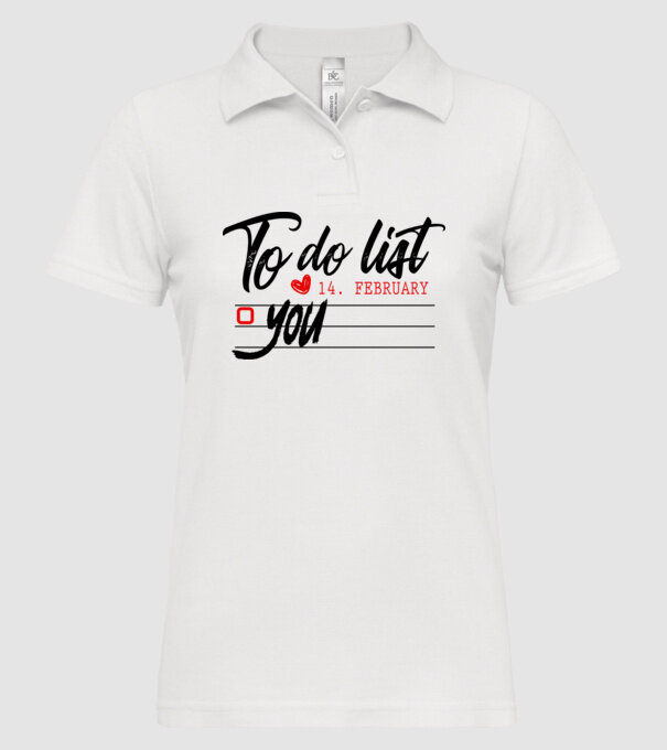 To do list model alb pe tricou