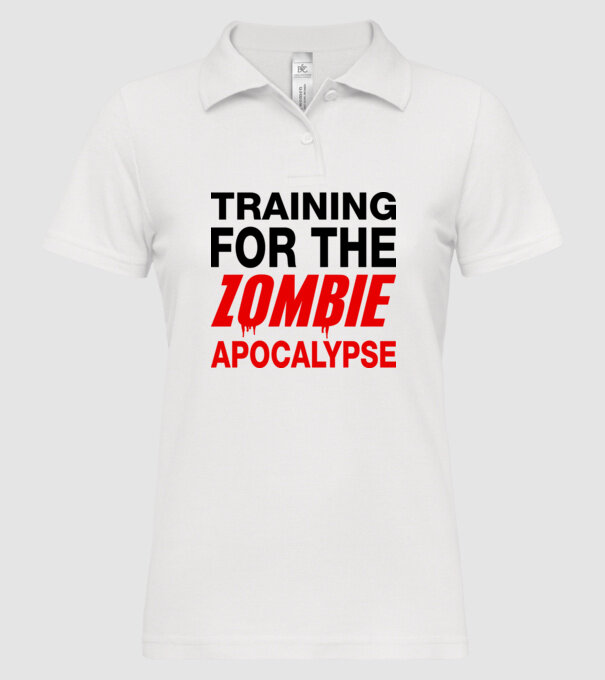 training for the zombie apocalypse model alb pe tricou