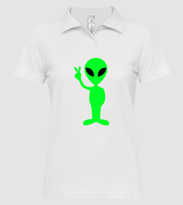 UFO Alien model alb pe tricou