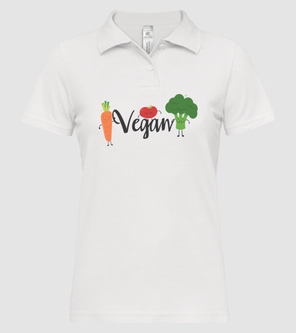 Vegan veggies model alb pe tricou