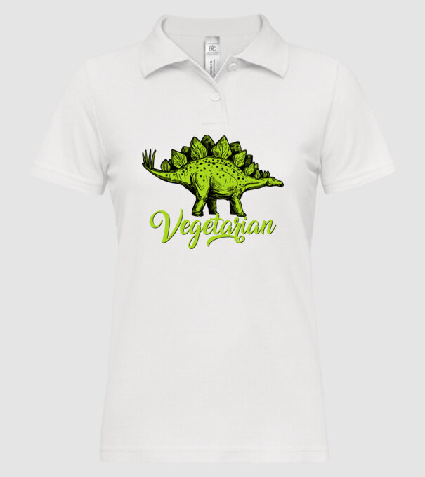 Vegetarian model alb pe tricou