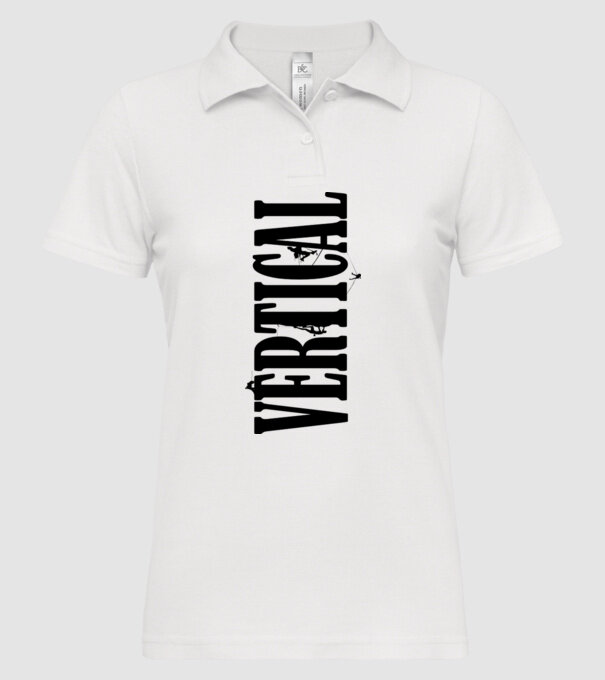 Vertical model alb pe tricou