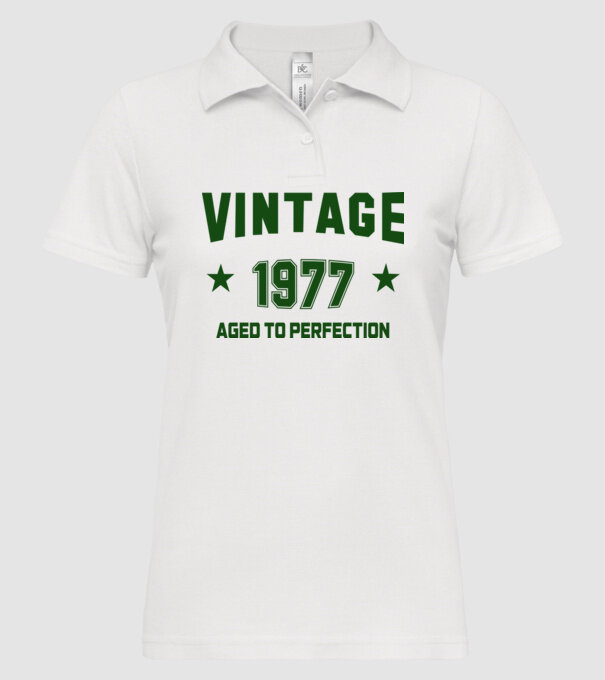 Vintage - 1977 model alb pe tricou