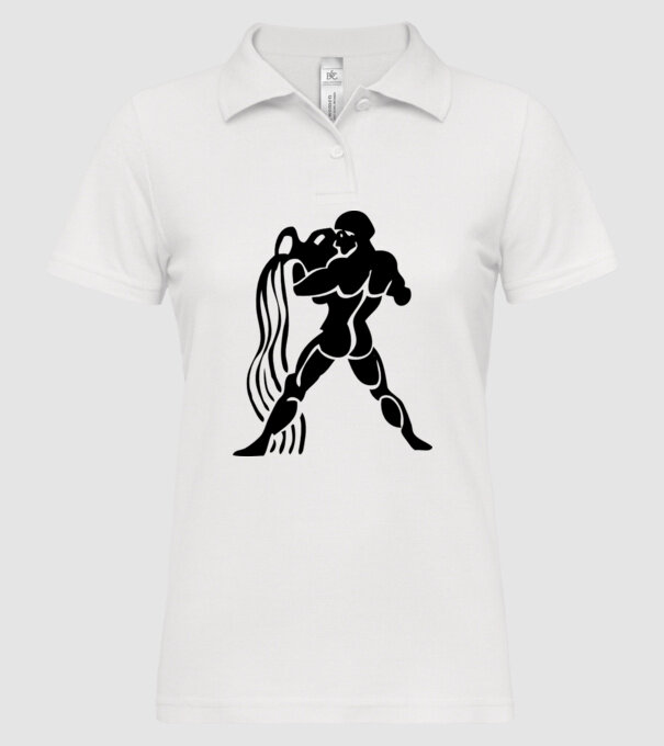 Aquarius Horoscope model alb pe tricou