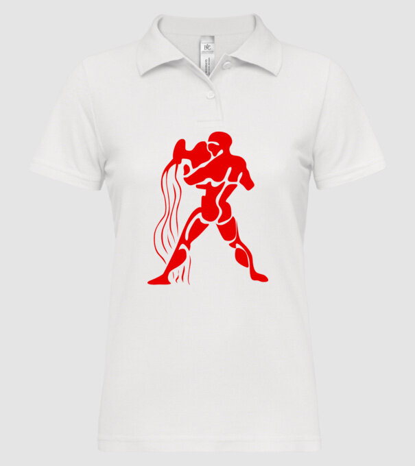 Aquarius Horoscope model alb pe tricou