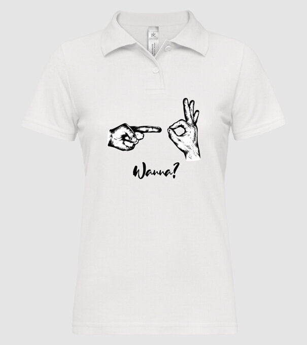 Wanna sex model alb pe tricou