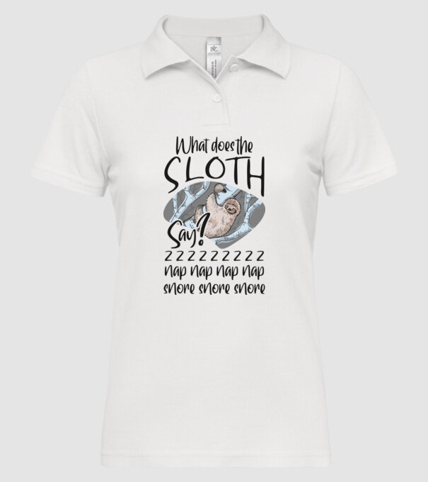 What does the sloth say model alb pe tricou