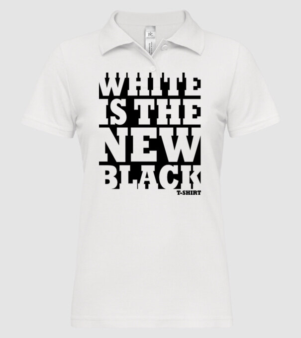 White is the new black model alb pe tricou