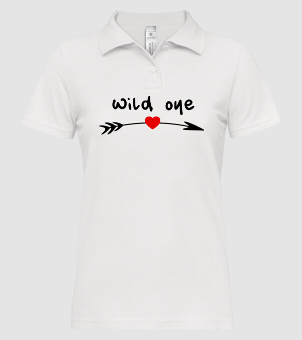 Wild one arrow model alb pe tricou