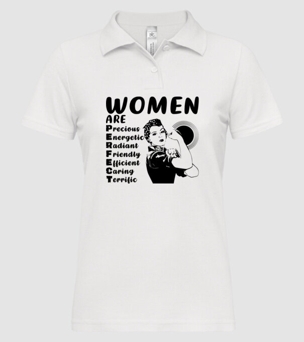Women are perfect model alb pe tricou