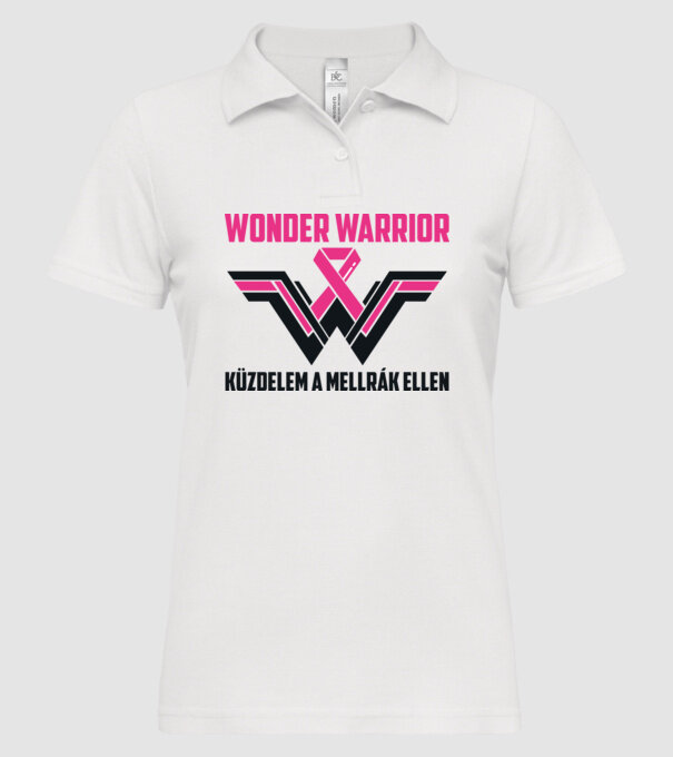 WONDER WARRIOR model alb pe tricou
