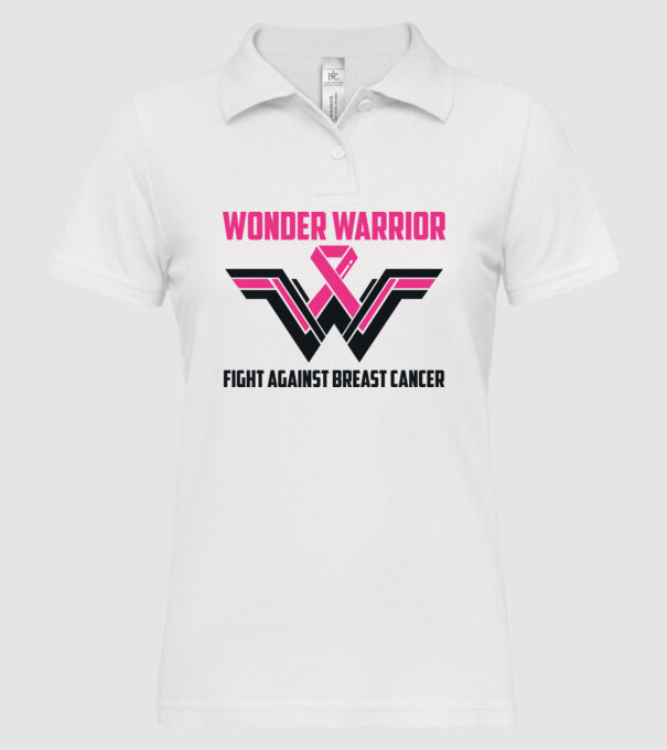 WONDER WARRIOR model alb pe tricou