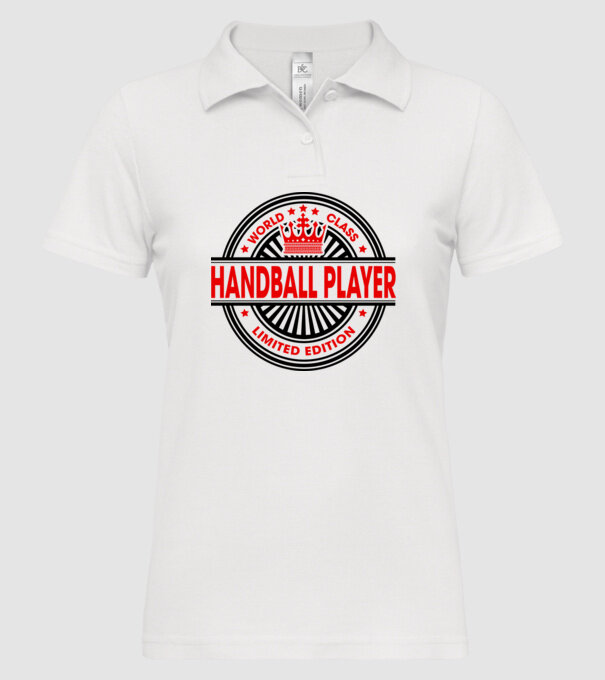 World class HANDBALIST model alb pe tricou