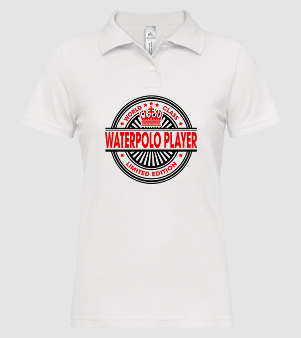 World class JUCĂTOR POLO PE APĂ model alb pe tricou