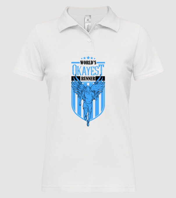 World okayest runner model alb pe tricou