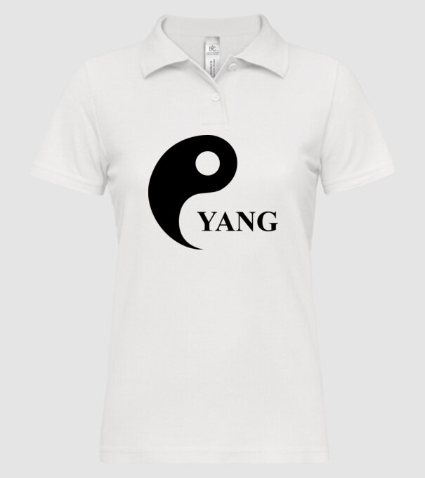 Yang model alb pe tricou