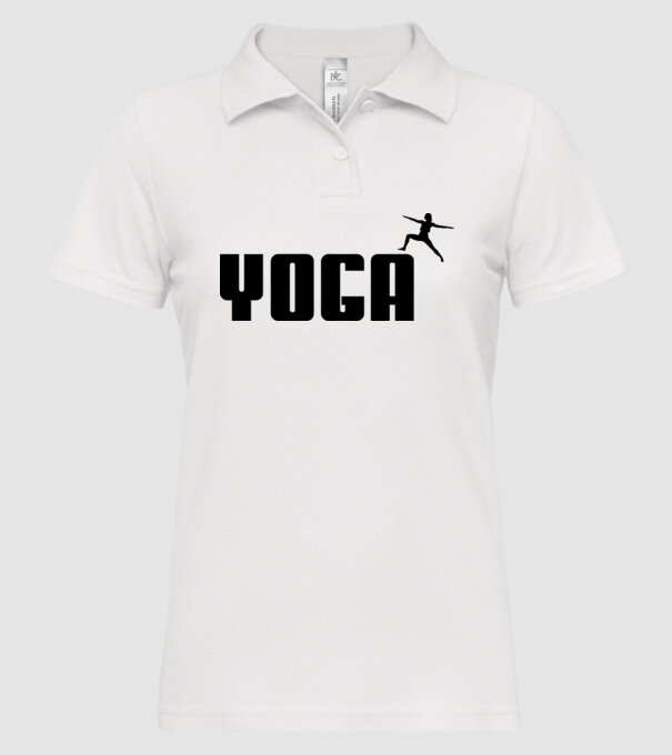 yoga model alb pe tricou