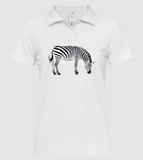 Zebră model alb pe tricou
