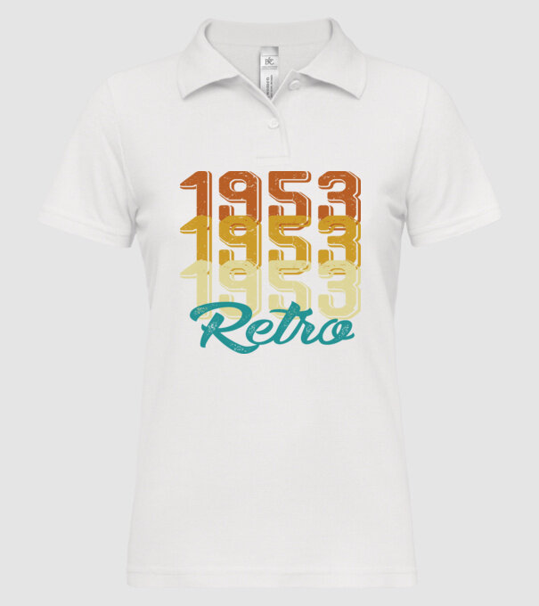 1953 Retro model alb pe tricou