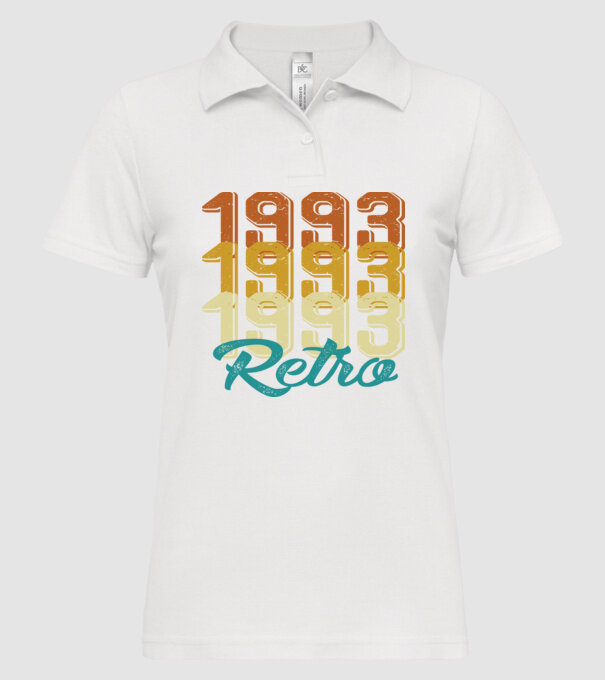 1993 retro model alb pe tricou