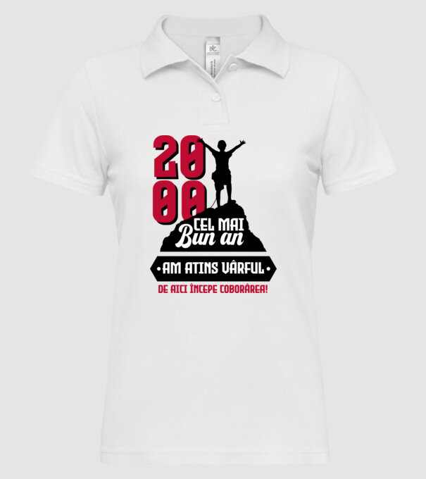 2000 cel mai bun an. Am atins vârful, de aici începe coborârea. model alb pe tricou