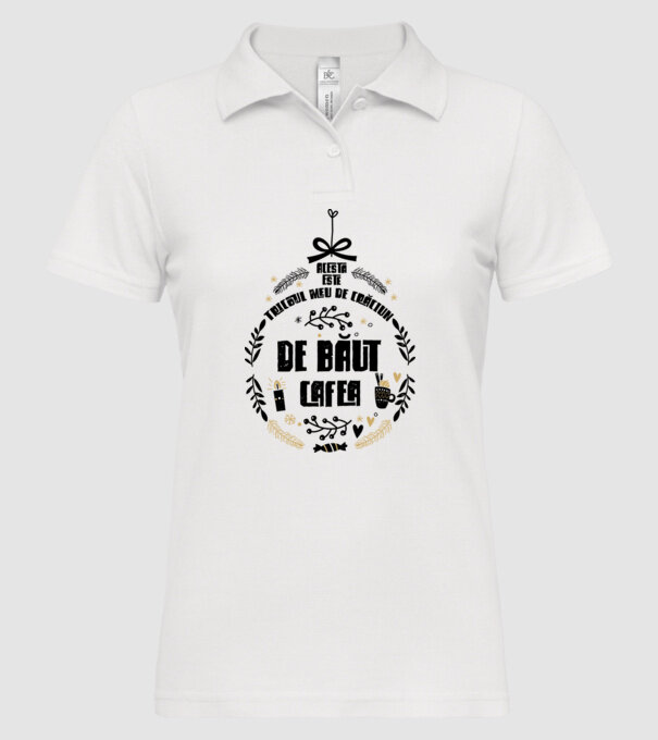 acesta este tricoul meu de Crăciun_de băut cafea model alb pe tricou