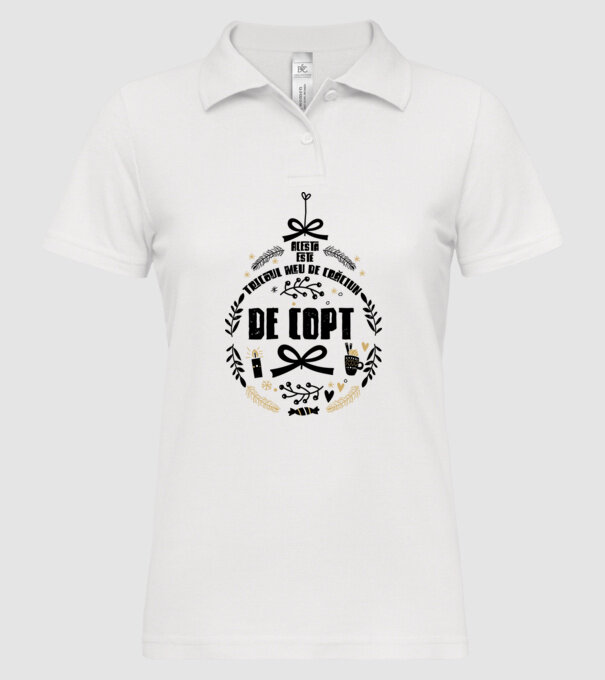 acesta este tricoul meu de Crăciun_de copt model alb pe tricou
