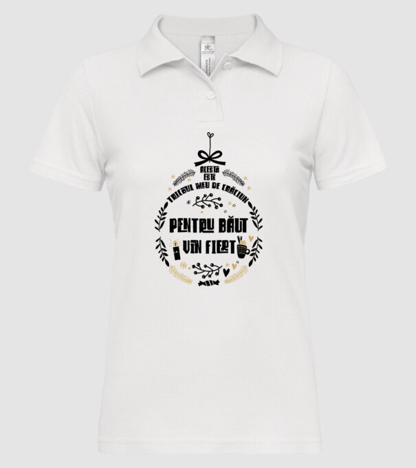 acesta este tricoul meu de Crăciun_pentru băut vin fiert model alb pe tricou