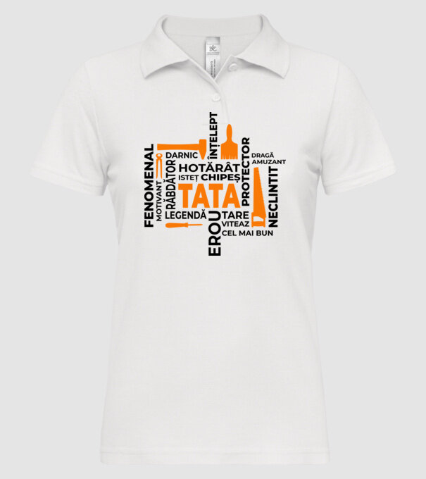 Acronimele tatălui model alb pe tricou