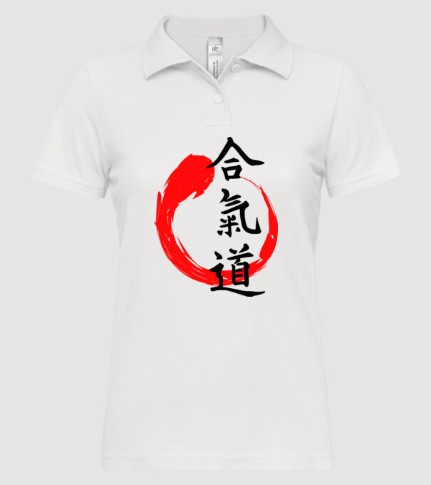 Aikido model alb pe tricou