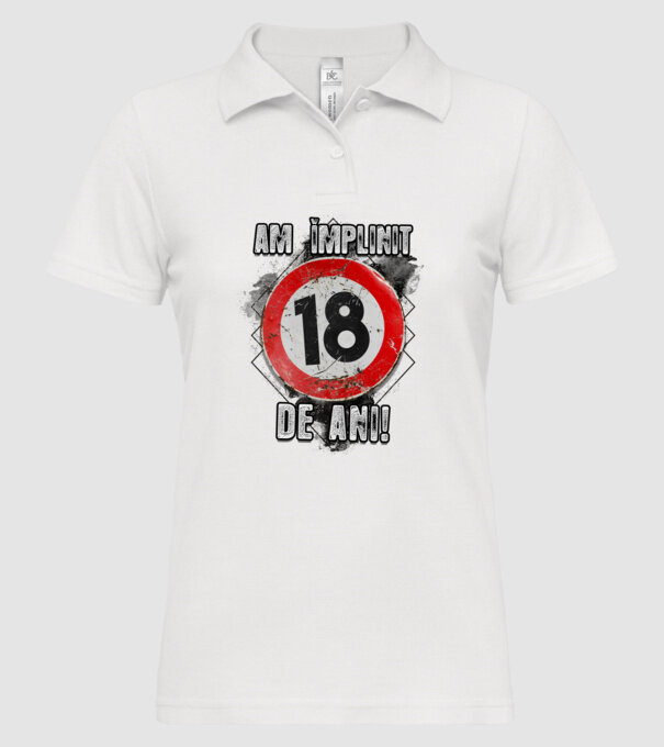 Am împlinit 18 de ani! model alb pe tricou