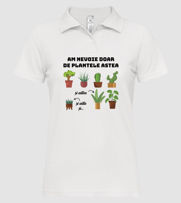 am nevoie doar de plantele astea model alb pe tricou