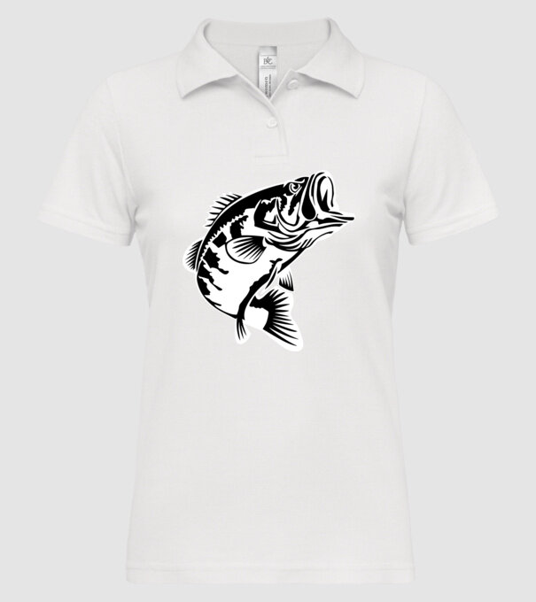 AngryFish model alb pe tricou