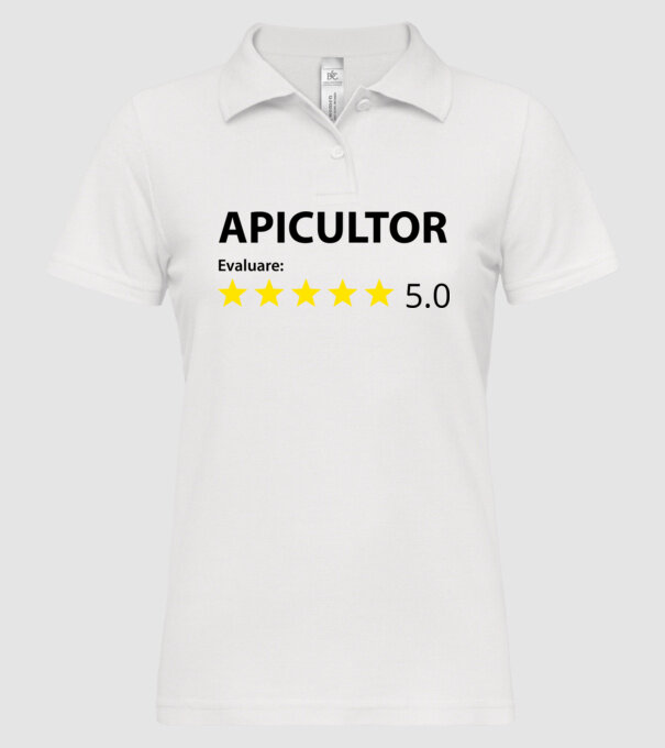 Evaluare :APICULTOR model alb pe tricou