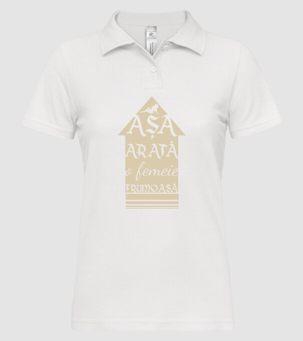 așa arată o femeie frumoasă model alb pe tricou