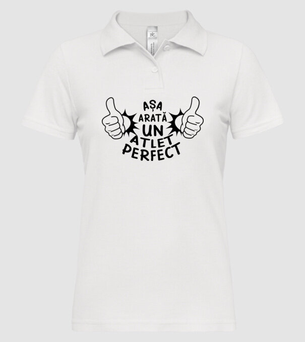 Așa arată un ATLET perfect model alb pe tricou