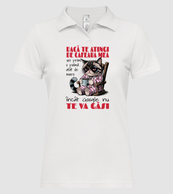 atinge cafeaua mea și nici măcar Google nu te va găsi Alb model alb pe tricou