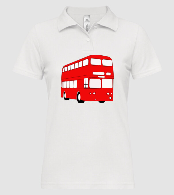 Autobuze model alb pe tricou