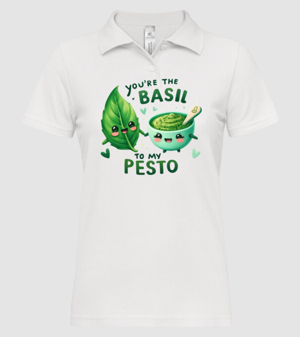 Basil to my Pesto model alb pe tricou