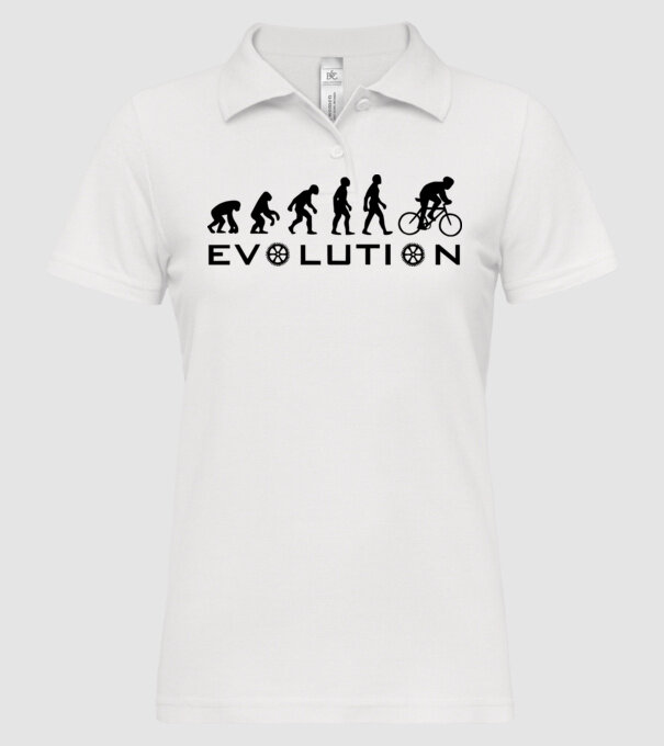 Bike evolution model alb pe tricou
