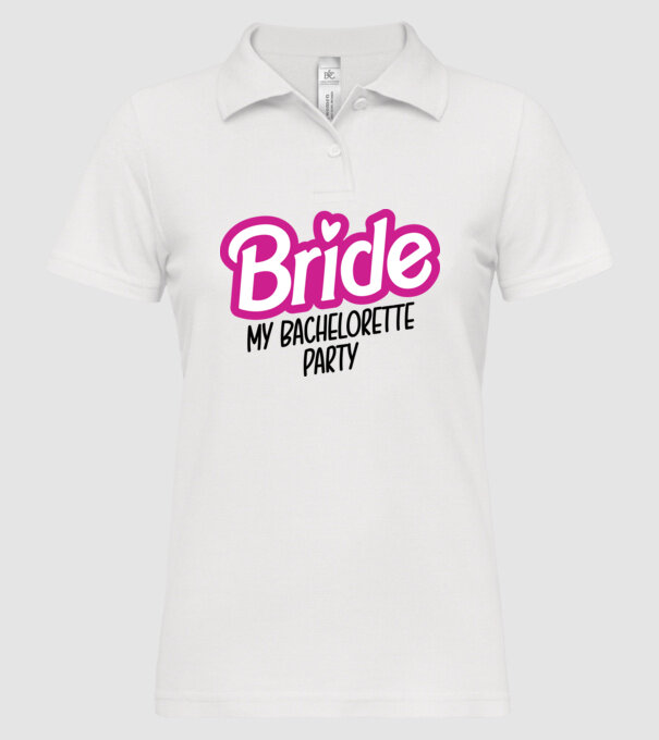 Bride Barbie model alb pe tricou