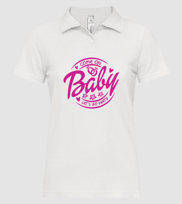 Bride Barbies Baby lets go party model alb pe tricou
