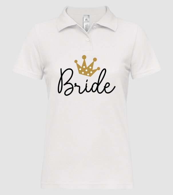Bride princess model alb pe tricou