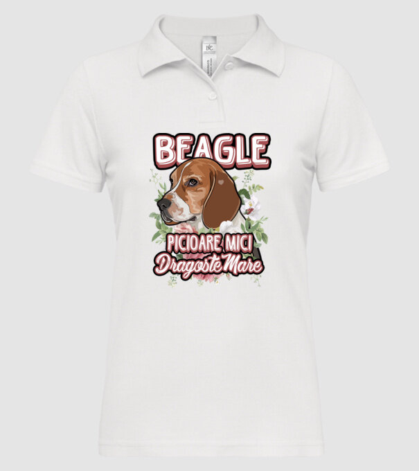 Bulldog francez picioare mici dragoste mare model alb pe tricou